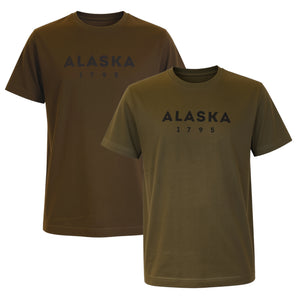 Essential Tee Ms 2-Pack Night Green-Solid Brown