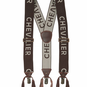Chevalier Logo Suspenders Brown