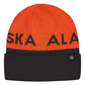 Reversible Beanie Brown Orange
