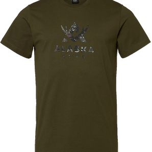 Alaska 1795 Camo Logo Herr T-shirt, Night Green