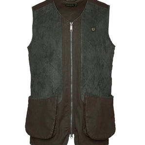Vintage Dogsport Vest Men Leather Brown