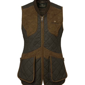 Vintage Original Shooting Vest Women Leather Brown
