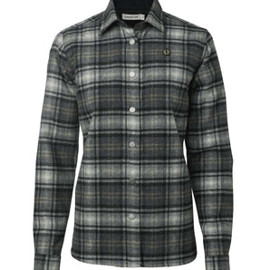 Champ Wool Overshirt Women Charcoal Checked