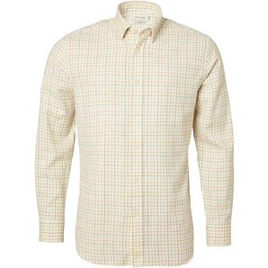 Redway Shooting Fit Wool Shirt Men Cloudberry Yellow Tattersall
