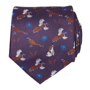Spaniel Silk Tie Spaniel Wine