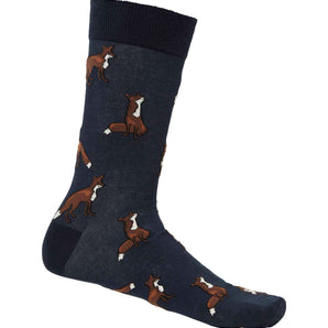 Pomeroy Socks Dark Navy Foxes