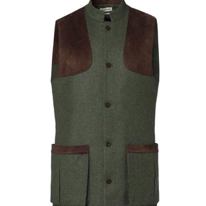 Henry Shooting Tweed Vest Men Misty Green