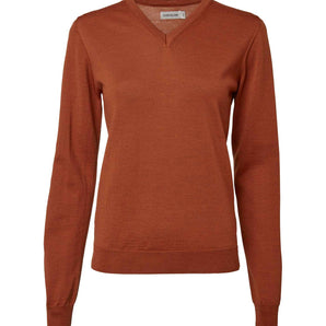Blaise V-Neck Merino Pullover Women Amber