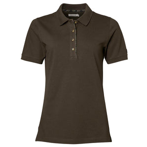 Gwyn Polo Shirt Women Leather Brown