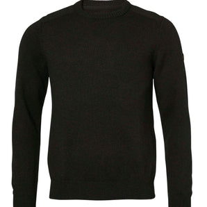 Milford O-Neck Wool Pullover Men Antler Brown