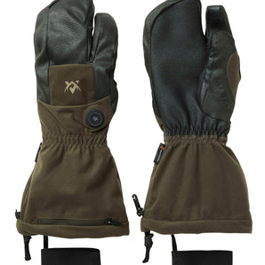 Heat System Mittens Solid Brown