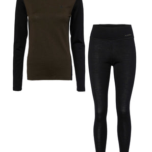 Merino Ws Base Layer Set Night Green